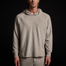 Men's Thermal Knit Lounge Set With Cashmere Blanket in Dapple/Taupe Melange | James Perse Los Angeles