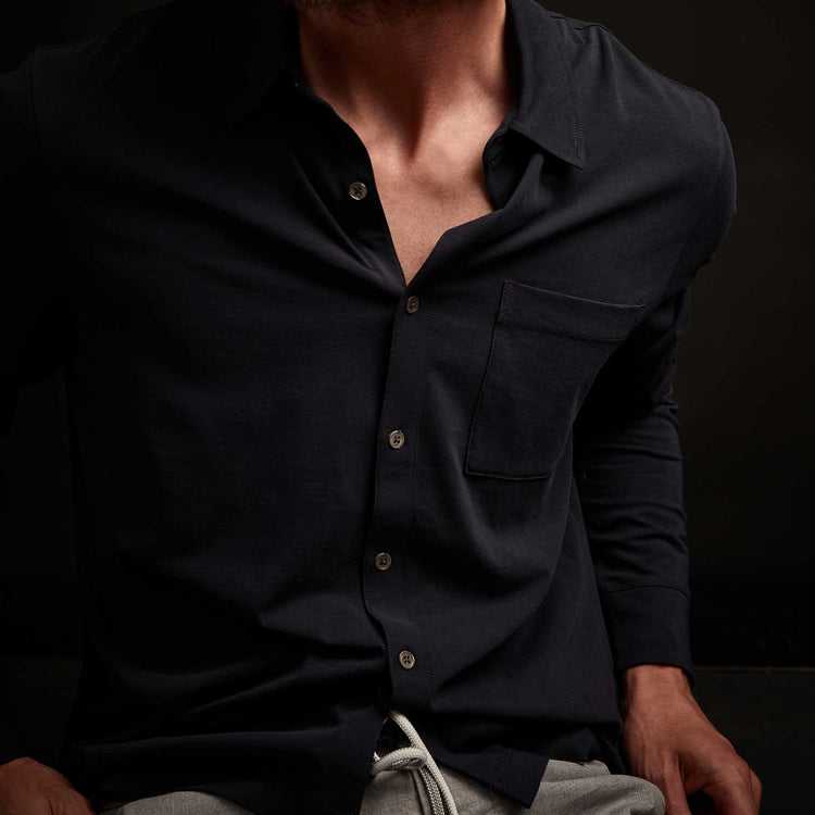 Knit Jersey Shirt in Deep | James Perse Los Angeles