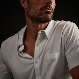 Clean Finish Jersey Shirt - Blue Ice | James Perse Los Angeles