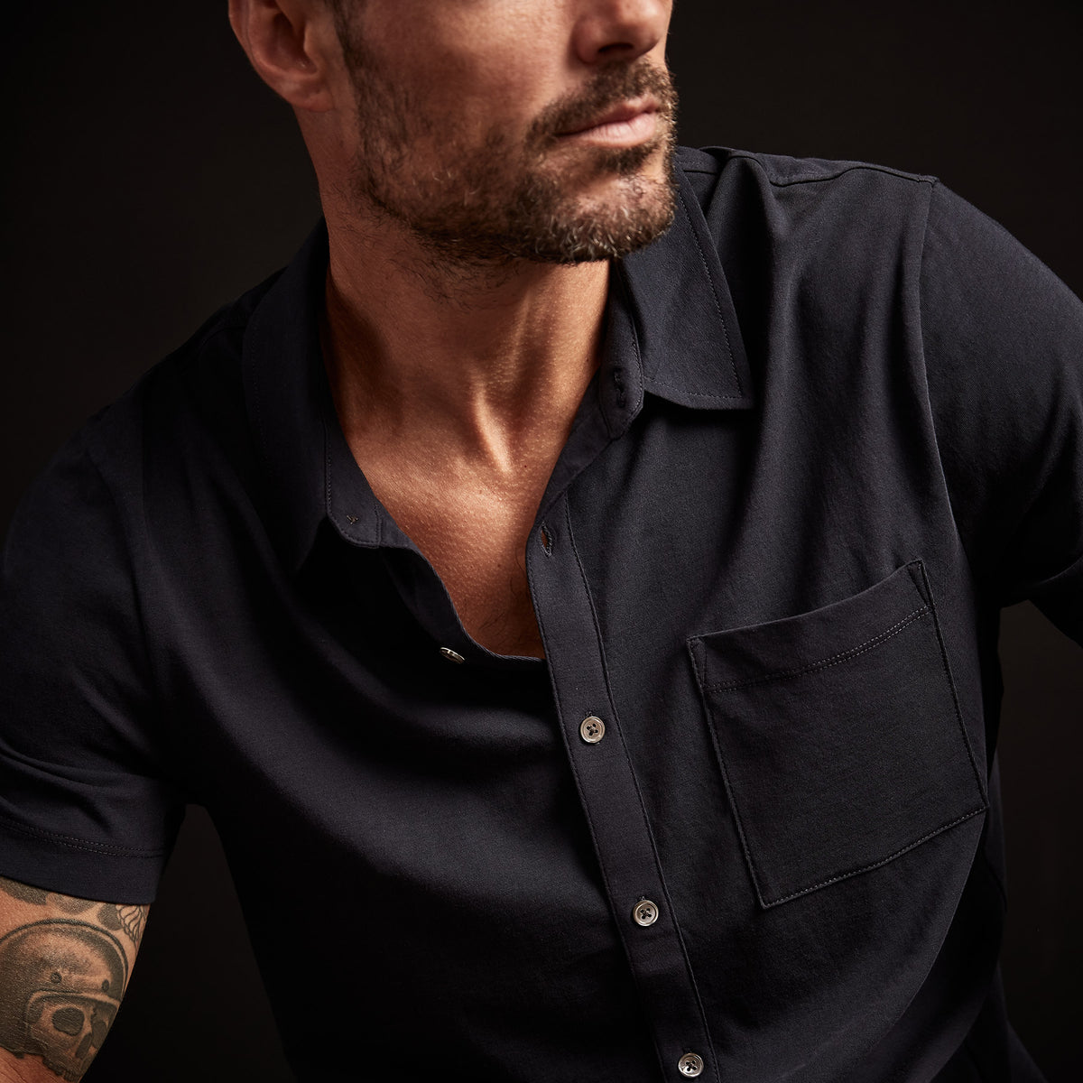 Clean Finish Jersey Shirt in Deep | James Perse Los Angeles