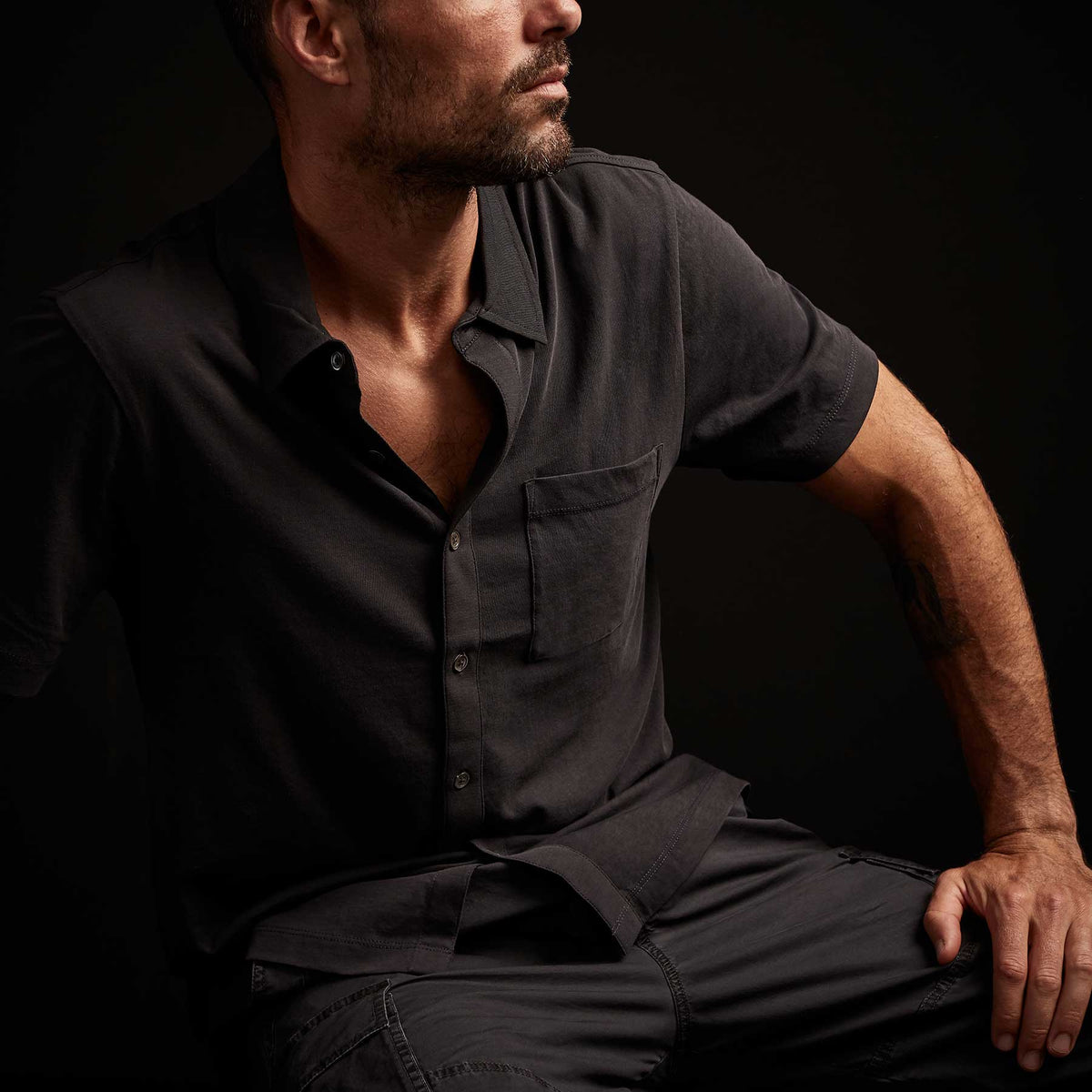 Clean Finish Jersey Shirt - Magma | James Perse Los Angeles