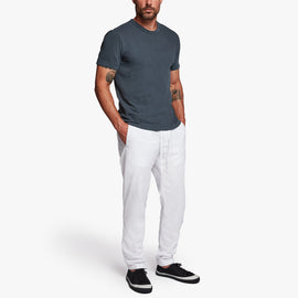 Twisted Seam Poplin Pant In White | James Perse Los Angeles