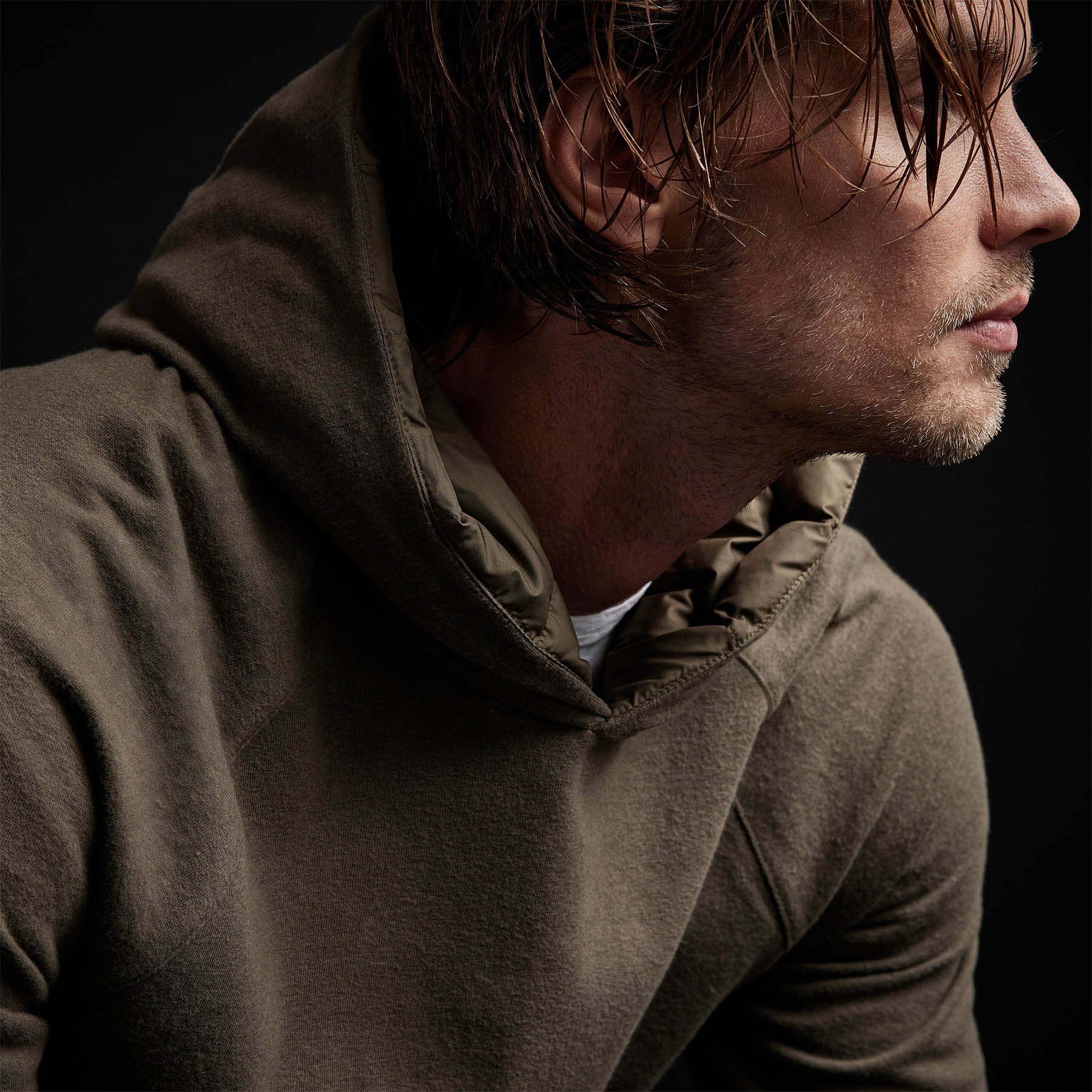 Pullover Hooded Jacket - Olive | James Perse Los Angeles