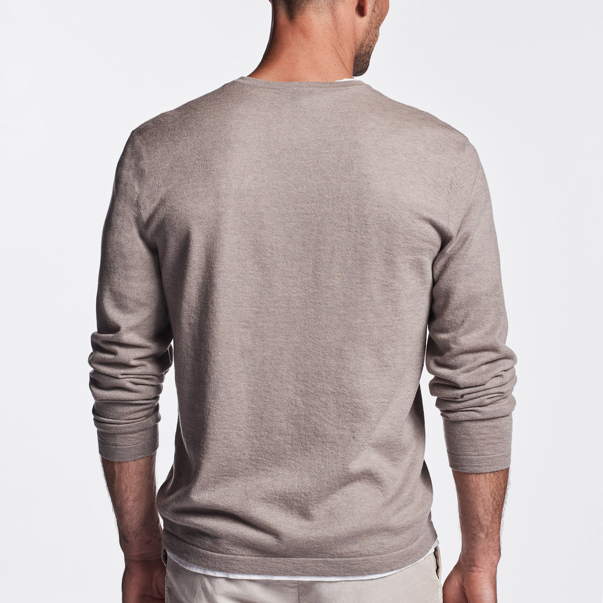 Semi Worsted Cashmere V Neck In Gravel | James Perse Los Angeles