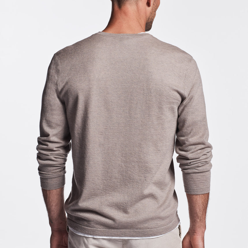 Semi Worsted Cashmere V Neck In Gravel | James Perse Los Angeles