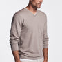 Semi Worsted Cashmere V Neck In Gravel | James Perse Los Angeles