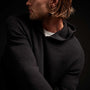 Cashmere Thermal Raglan Hooded Sweater - Black | James Perse Los Angeles