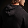 Cashmere Thermal Raglan Hooded Sweater - Black | James Perse Los Angeles