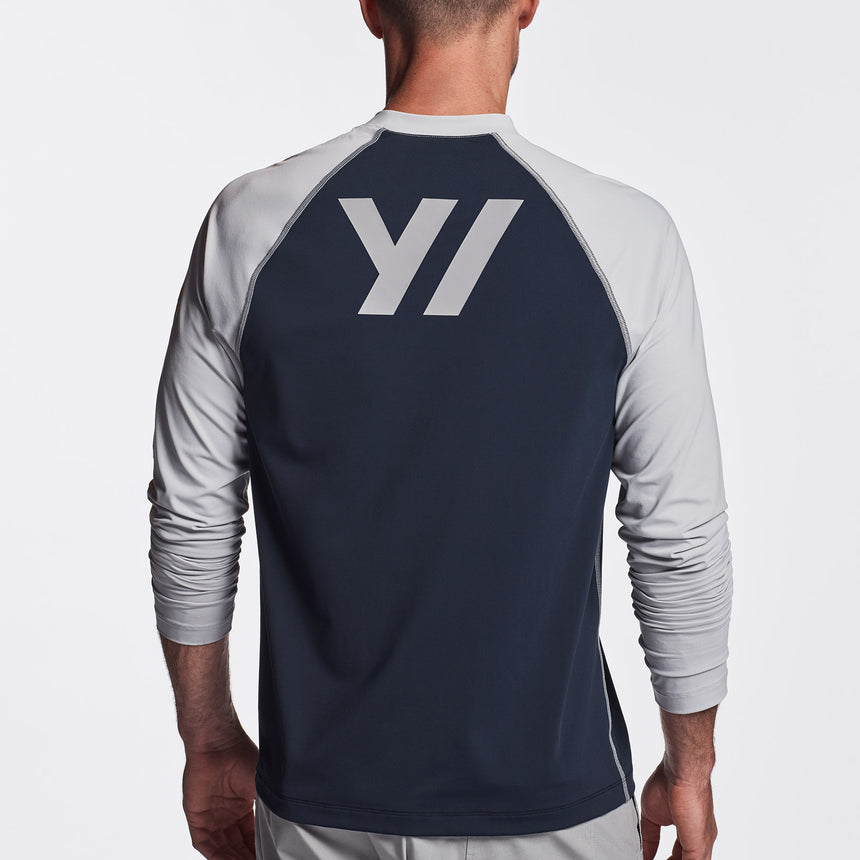 Y/OSEMITE Graphic Performance Knit Raglan In Deep/Steel | James Perse Los Angeles