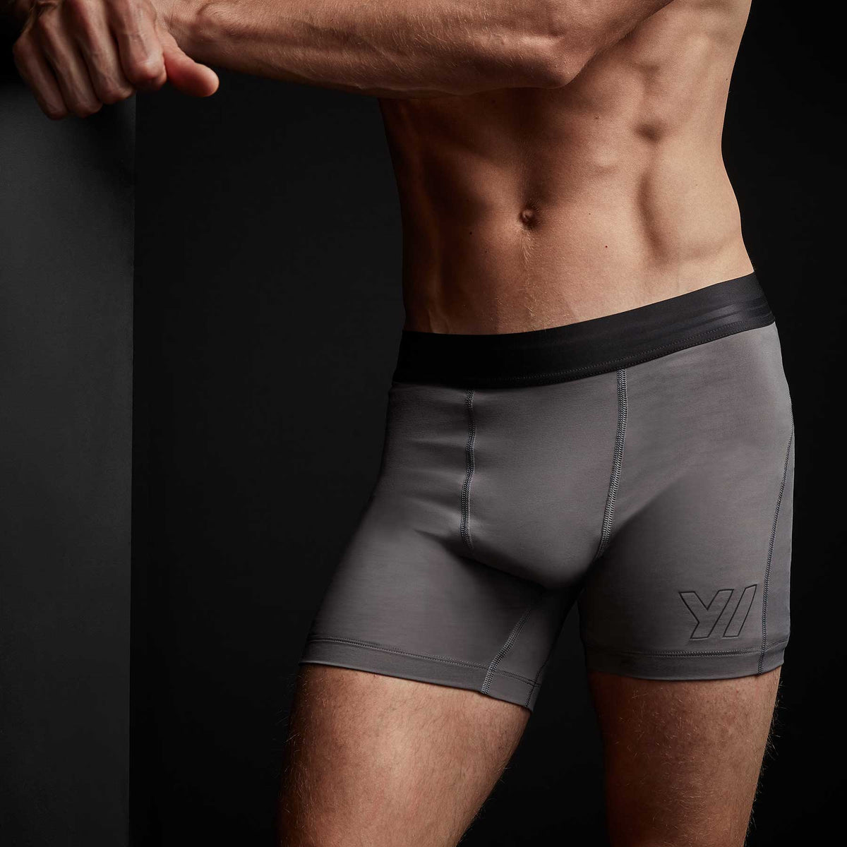 Y/OSEMITE Cool Touch Graphic Boxer Short In Raccoon Grey | James Perse Los Angeles