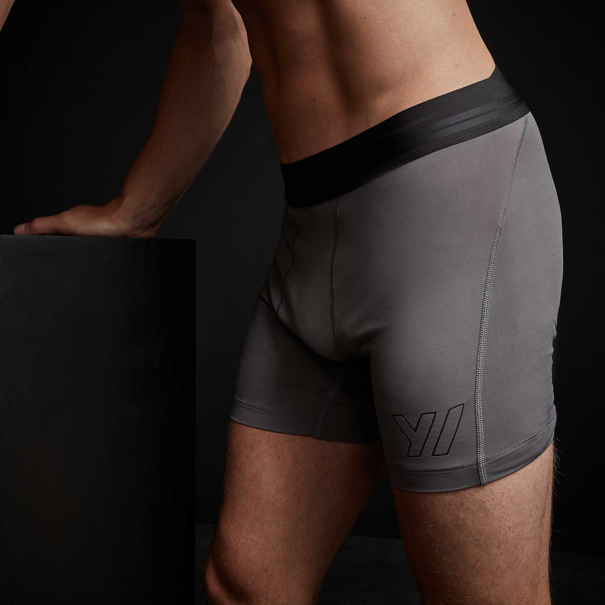 Y/OSEMITE Cool Touch Graphic Boxer Short In Raccoon Grey | James Perse Los Angeles