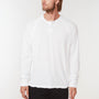 Dry Touch Jersey Raglan Henley in White | James Perse Los Angeles