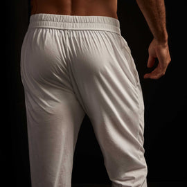 Luxe Lotus Jersey Tapered Lounge Pant - White | James Perse Los Angeles