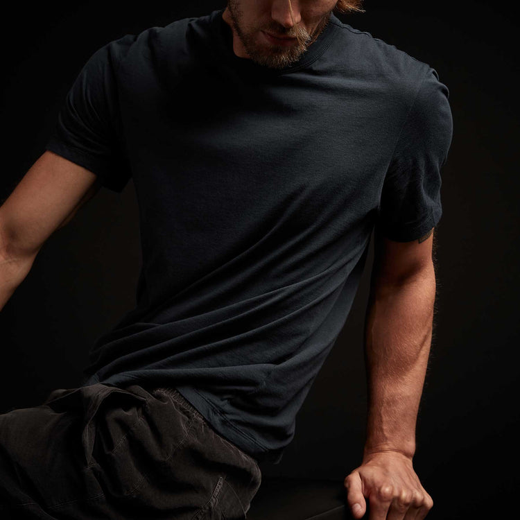 3 Pack Luxe Lotus Jersey Tee - Black/White/French Navy | James Perse Los Angeles