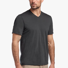 Luxe Lotus Jersey V Neck In Dark Olive | James Perse Los Angeles