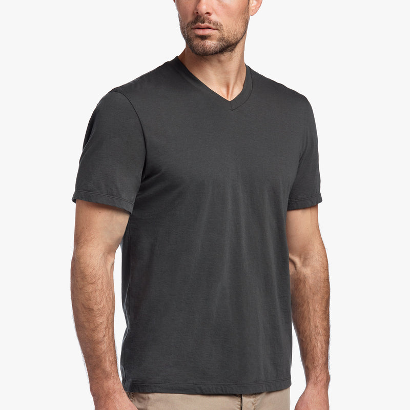 Luxe Lotus Jersey V Neck In Dark Olive | James Perse Los Angeles