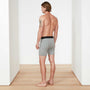 Luxe Lotus Relaxed Fit Boxer Short In Heather Grey | James Perse Los Angeles