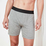 Luxe Lotus Relaxed Fit Boxer Short In Heather Grey | James Perse Los Angeles
