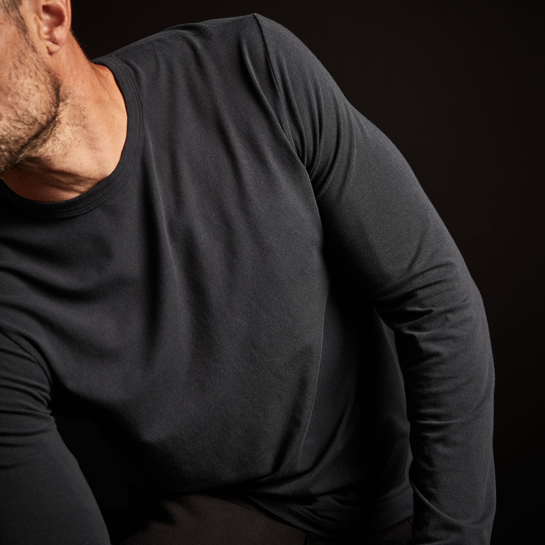 Elevated Lotus Jersey Lounge Crew - French Navy | James Perse Los Angeles