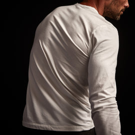 Elevated Lotus Jersey Lounge Crew - White | James Perse Los Angeles