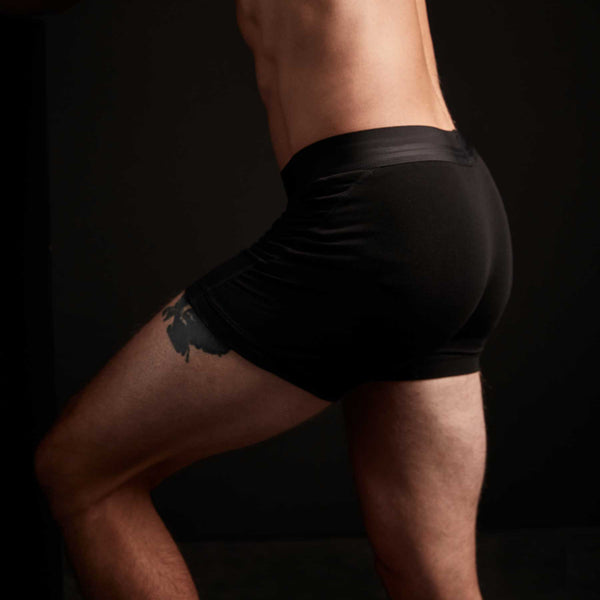 Elevated Lotus Sport Boxer  Short In Black | James Perse Los Angeles