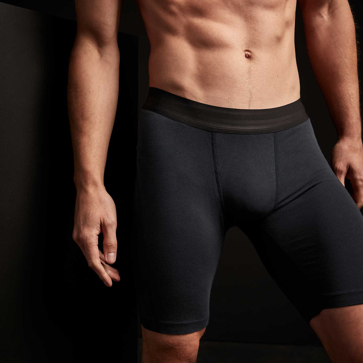 Elevated Lotus Sport Boxer  Long In French Navy | James Perse Los Angeles