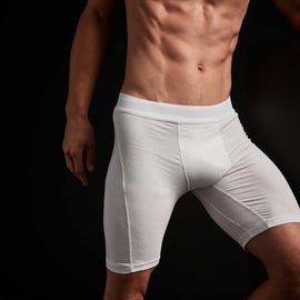 Elevated Lotus Sport Boxer  Long In White | James Perse Los Angeles