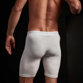 Elevated Lotus Sport Boxer  Long In White | James Perse Los Angeles