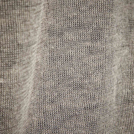Fine Linen Double Layer Polo in Natural/Black | James Perse Los Angeles