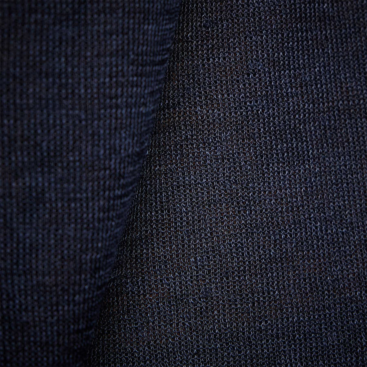 Fine Linen Double Layer Polo in Navy/Black | James Perse Los Angeles