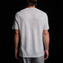Fine Linen Double Layer Short Sleeve Crew in White/White | James Perse Los Angeles