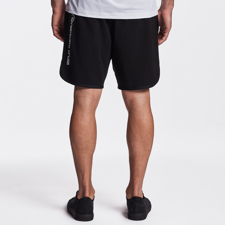 Y/OSEMITE Graphic Basketball Short In Black/Black | James Perse Los Angeles