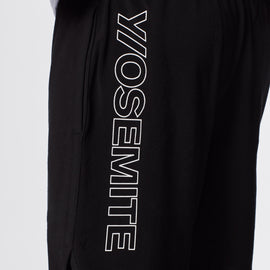 Y/OSEMITE Graphic Basketball Short In Black/Black | James Perse Los Angeles