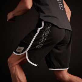 Y/OSEMITE Jersey Basketball Short in Black/White | James Perse Los Angeles