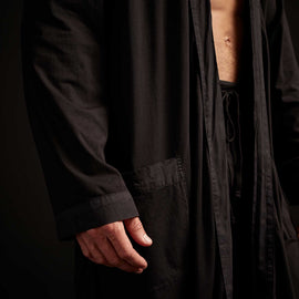 Sueded Jersey Robe - Black | James Perse Los Angeles