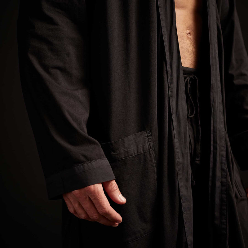 Sueded Jersey Robe - Black | James Perse Los Angeles