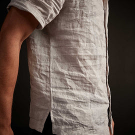 Short Sleeve Linen Shirt In Feather | James Perse Los Angeles