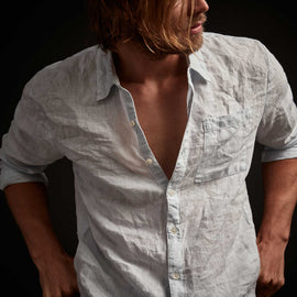 Long Sleeve Linen Pocket Shirt  In Wash | James Perse Los Angeles