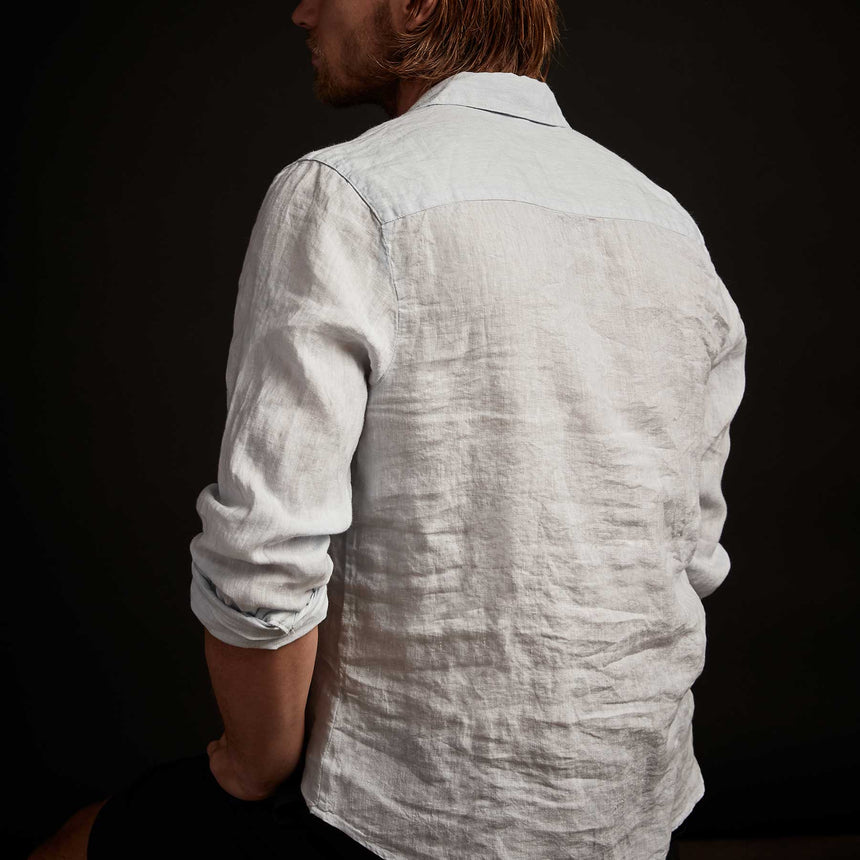 Long Sleeve Linen Pocket Shirt  In Wash | James Perse Los Angeles