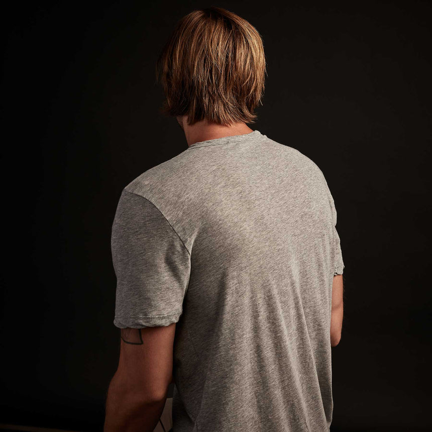 Clear Jersey Crew In Heather Grey | James Perse Los Angeles