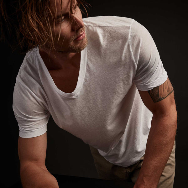 3 Pack Short Sleeve V Neck - White | James Perse Los Angeles