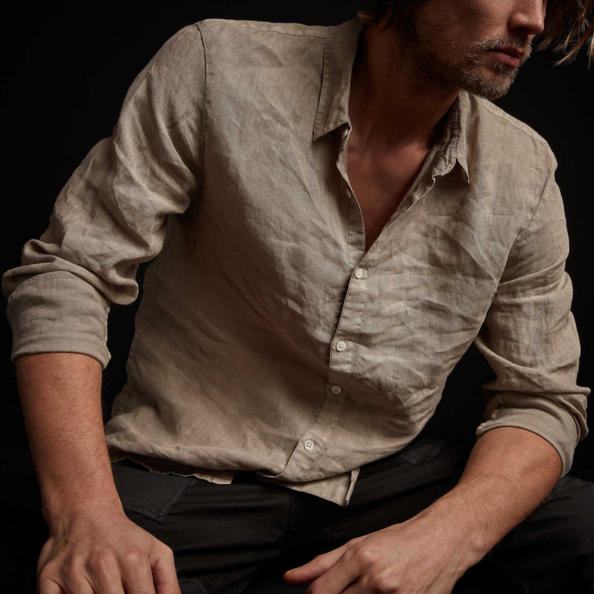Classic Linen Shirt - Biscuit Pigment