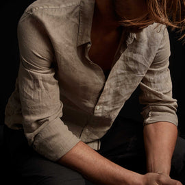 Classic Linen Shirt - Biscuit Pigment