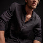 Classic Linen Shirt in French Navy Pigment | James Perse Los Angeles
