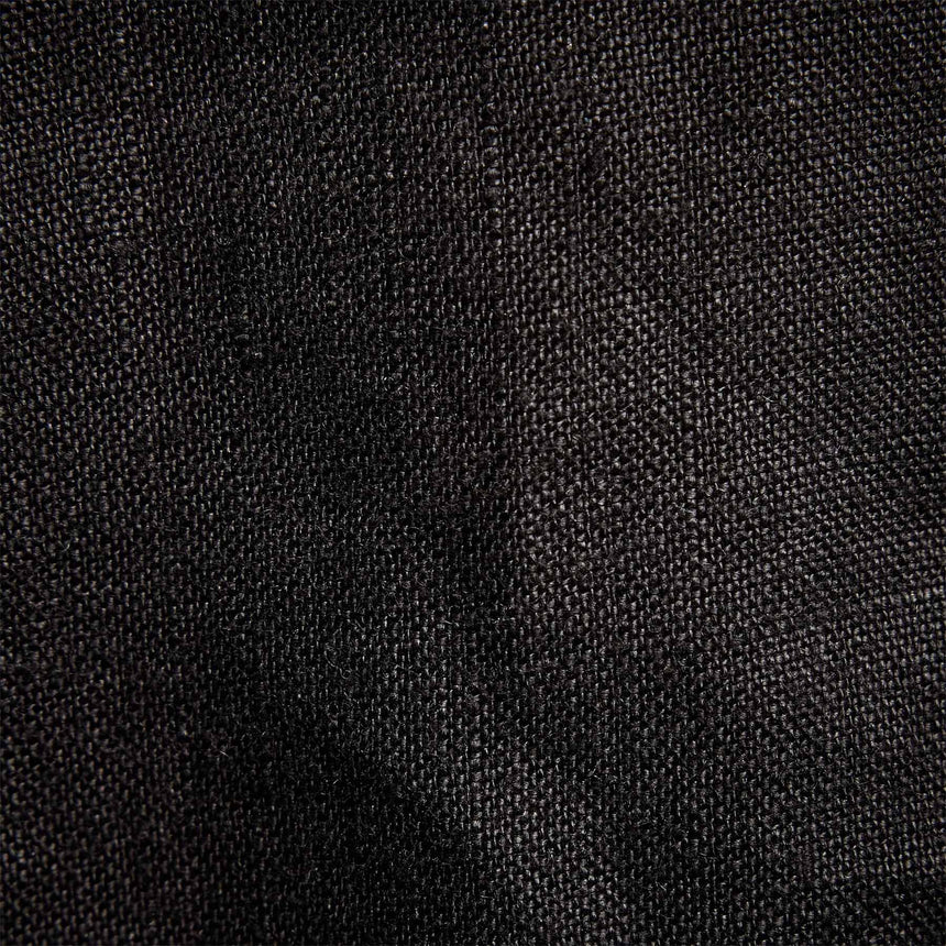 Lightweight Linen Pullover Polo in Black | James Perse Los Angeles