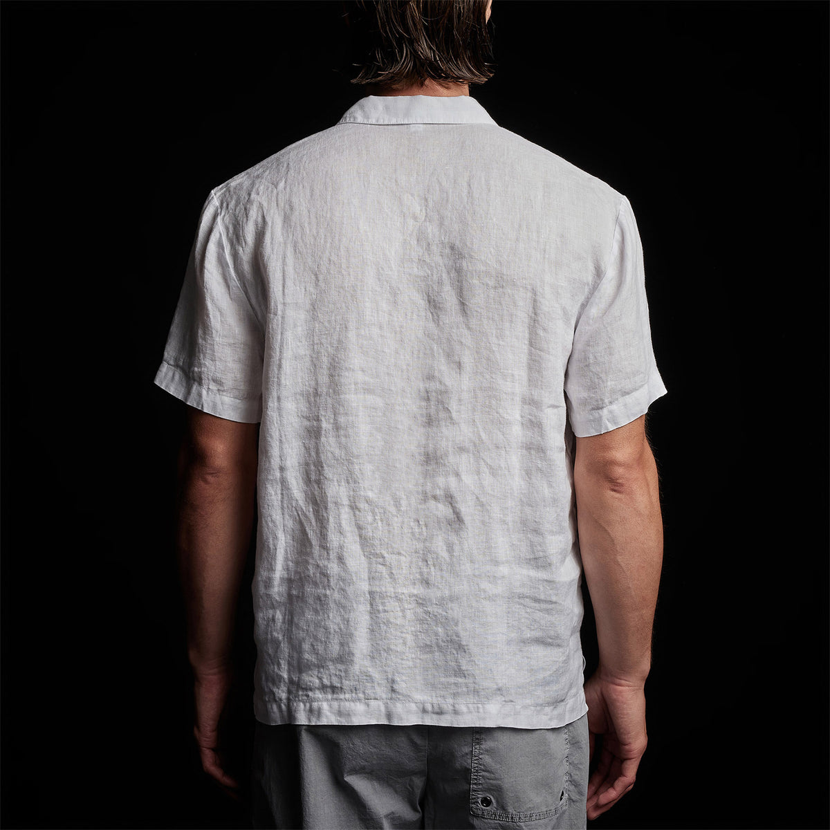 Lightweight Linen Pullover Polo in White | James Perse Los Angeles