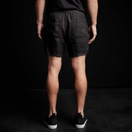 Lightweight Linen Short in Black | James Perse Los Angeles