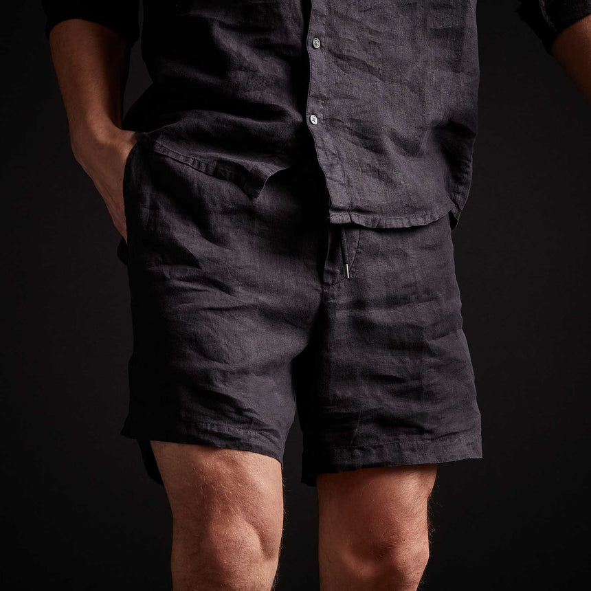 Lightweight Linen Short - French Navy Pigment | James Perse Los Angeles