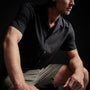 Double Layer Short Sleeve Shirt in Black/Silt | James Perse Los Angeles