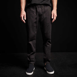 Cotton Linen Cuffed Trouser in Black | James Perse Los Angeles 